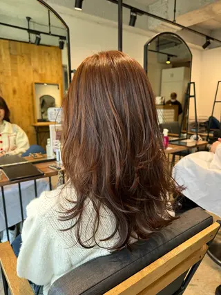 セミロング カラー レイヤー/大人ボブ| ワタナベ リョウカのヘアスタイル