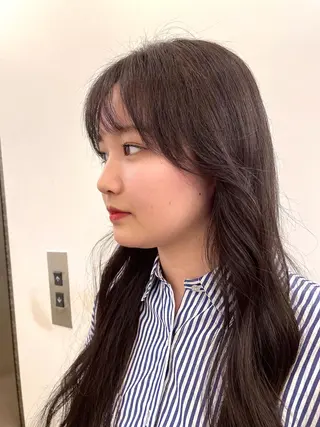 セミロング カラー 💘韓国レイヤー上 品カラーruru💘のヘアスタイル