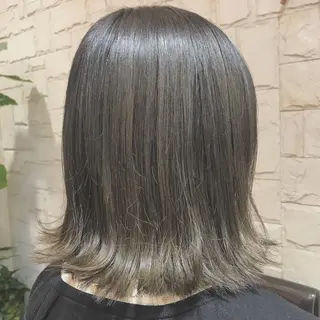 ミディアム カラー 🥛洒落髪小顔cut なら龍崎🥛のヘアスタイル