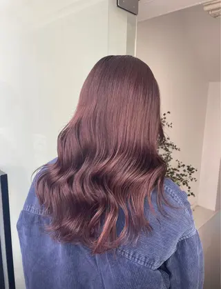 ロング カラー センターパート/カラ ーメッシュ📍ﾕﾘのヘアスタイル