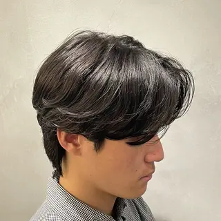 ミディアム パーマ ヘアアレンジ メンズ fifth 石川 凪のヘアスタイル