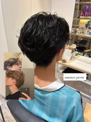 パーマ メンズ 髪質改善&艶カラー/ ほんだあみ (♡)のヘアスタイル