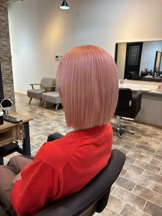 ショート カラー ヘアカラー&縮毛矯正 STAR☆RIVERのヘアスタイル