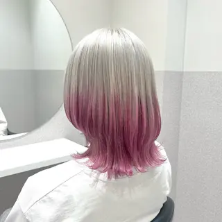 ミディアム カラー 🩵ブリーチカラー MIORI🩵のヘアスタイル