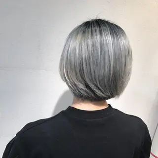 ショート カラー 髪質改善カラー韓国風 レイヤーtudaのヘアスタイル