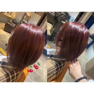 カラー 🩵盛れる顔周り/ 艶カラーemi🩵のヘアスタイル