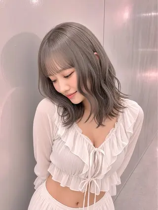セミロング カラー 成城美容室 YOSHIMURAのヘアスタイル
