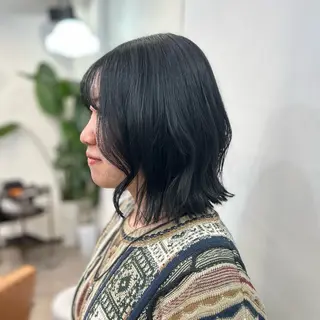 ミディアム 春の透明感カラー／ ハラのヘアスタイル