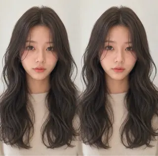 カラー 鶴ケ峰 透明感カラー葵🫧のヘアスタイル