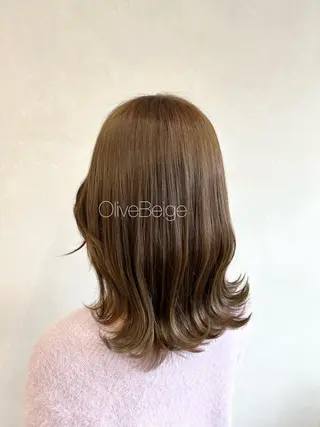 セミロング カラー 暖色・似合わせカラー (廣石沙英🎀)のヘアスタイル
