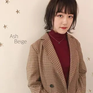 ミディアム カラー 市川 千夏のヘアスタイル