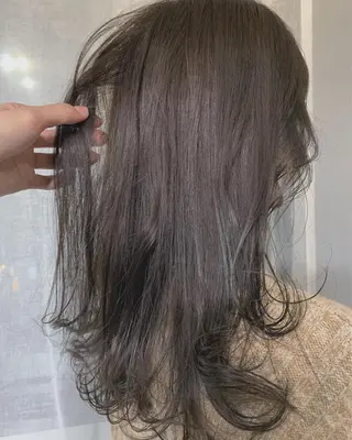 セミロング カラー パーマ ボブパーマコテ巻き風 パーマNo1深江秀平のヘアスタイル