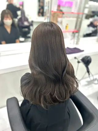 セミロング カラー 縮毛矯正WATARU 髪質改善 レイヤーのヘアスタイル