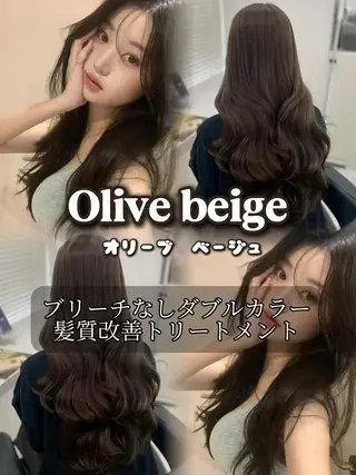 ロング 韓国× ベージュ特化🤎のヘアスタイル