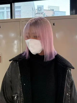 ミディアム カラー 🧤高明度ハイトーン 🧤莉音のヘアスタイル