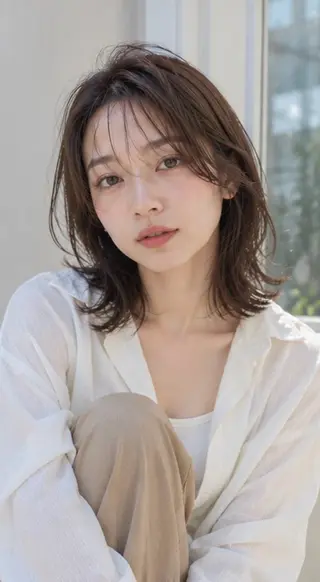 ミディアム カラー Garden 浅草蔵前のヘアスタイル