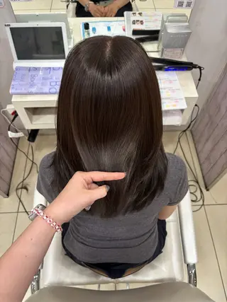 セミロング カラー 🎀ゆい🎀 髪質改善カラー🎀のヘアスタイル