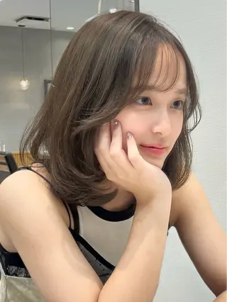 ミディアム カラー 木元 瑛✂︎ボブのヘアスタイル