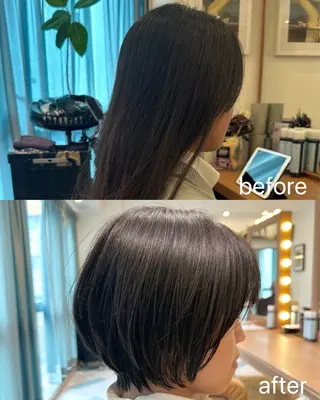 ショート 縮毛矯正/レイヤー taiga🧡のヘアスタイル