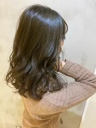 セミロング カラー ヘアアレンジ ネイル マツエク・マツパ 夜23時まで予約🉑 reverieあきらのヘアスタイル