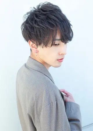 メンズ メンズパーマ特化/ シャドウ/波巻/陸翔のヘアスタイル