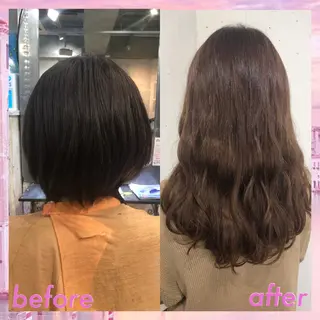 ロング カラー パーマ ヘアアレンジ 八巻 晴香のヘアスタイル