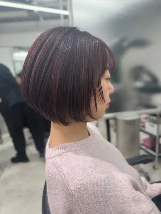 ショート 梅田茶屋町ヘッドスパ &艶カラー りほのヘアスタイル