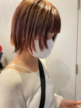 ショート カラー レイヤー／パーマ TAKUYAのヘアスタイル