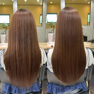 ロング パーマ hub hair レイヤー/透明感のヘアスタイル
