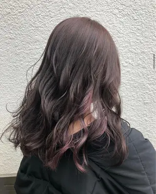 セミロング カラー 矢田 沙希のヘアスタイル