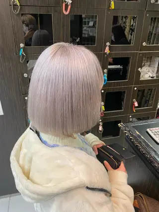 ショート グレージュ達人/赤み 消し/ブリーチ/岩崎のヘアスタイル
