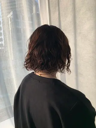 パーマ ボブパーマコテ巻き風 パーマNo1深江秀平のヘアスタイル