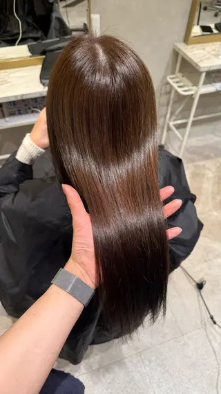 ミディアム カラー 新宿カラー パーマのヘアスタイル