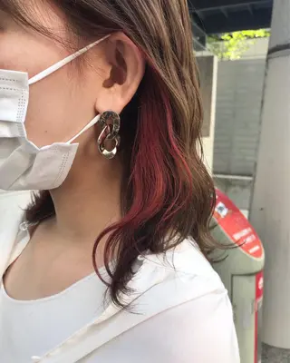 セミロング ✨色持ちの良い艶 カラー✨蟹江真世のヘアスタイル