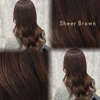 セミロング カラー 詩乃🎀ピンク 暖色系🫧レイヤーのヘアスタイル
