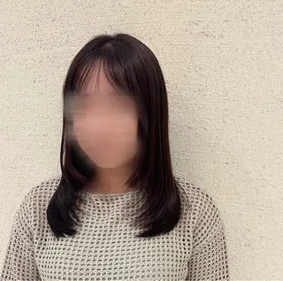 ミディアム カラー 前田 彩良のヘアスタイル