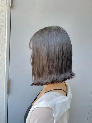 ミディアム カラー ベージュカラー💖 やすひろのヘアスタイル