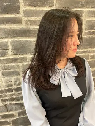 セミロング カットモデル募集 西川二葉のヘアスタイル