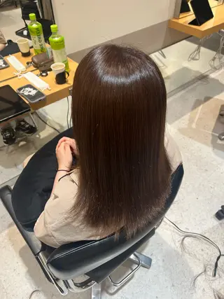 ロング 縮毛矯正/韓国風ヘア /ツバキのヘアスタイル