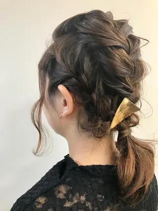 ミディアム カラー パーマ ヘアアレンジ メンズ キッズ ネイル マツエク・マツパ Lien 深井店のヘアスタイル