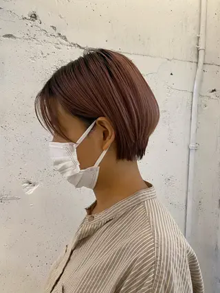 ショート 天神最安値エクステ カラーレイヤーカットのヘアスタイル