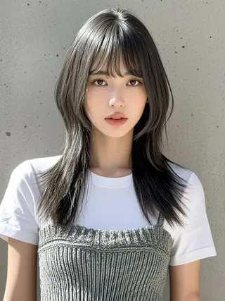 セミロング ウルフカット 811 大阪梅田 ウルフのヘアスタイル