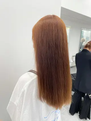 ロング カラー ヘアアレンジ 縮毛矯正/髪質改善/ ブリーチ毛/木元渓太のヘアスタイル