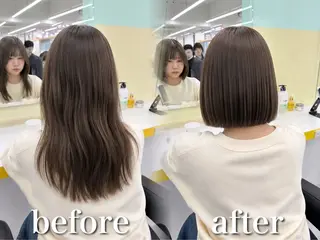 ショート ブリーチ縮毛矯正飛我 韓国ヘア🫧のヘアスタイル