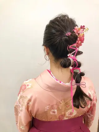 ミディアム カラー ヘアアレンジ 高橋 隆一のヘアスタイル