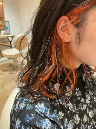 ミディアム カラー 沖縄東京2拠点美容師 mamicoのヘアスタイル
