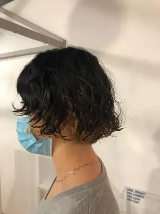 ミディアム カラー パーマ 吉田一輝 外国人パーマのヘアスタイル