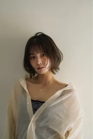ミディアム カラー 髪質改善/透明感 松下喬亮のヘアスタイル