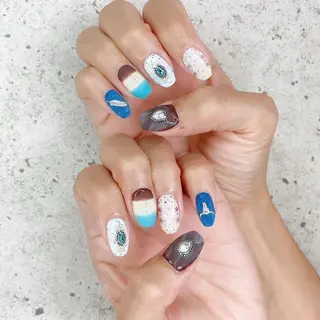 セミロング カラー パーマ ヘアアレンジ メンズ キッズ ネイル マツエク・マツパ アイブロウ Salon Ｋのネイルデザイン