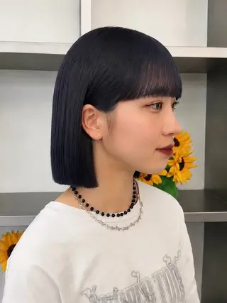 ショート カラー ヘアアレンジ 顔周りカット×透明感 カラー💫AINAのヘアスタイル